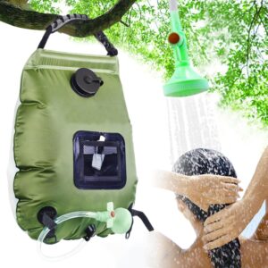 Ducha solar portátil 20L con cabezal y manguera
