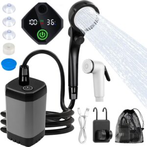 Ducha portátil Fohil 6000 mAh con pantalla LED