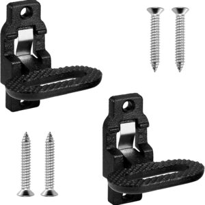 Escalones de seguridad plegables negros, acero E-Coat, 2 uds.