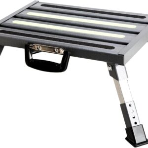 Escalón plegable 4 niveles para caravana - Gris martillo