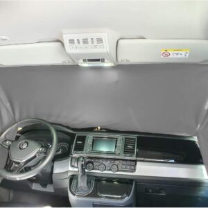 Cortina frontal gris para Iveco Daily (protección solar y privacidad)