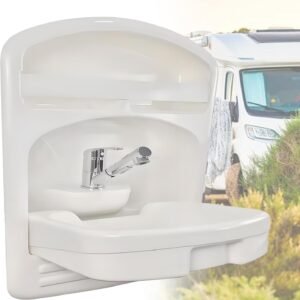 Lavabo plegable autocaravana con grifo y acrílico 76x49,5 cm
