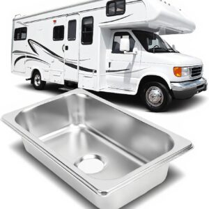 Fregadero acero inoxidable 304 para caravana, 24x13.5 cm