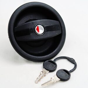 Cerradura exterior Zadi negra para autocaravana (2 llaves)