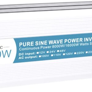 Inversor Onda Pura SSCYHT 3000W-8000W con USB y doble salida AC