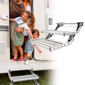 Escalón plegable manual/eléctrico para RV con luz LED