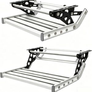 Escalón eléctrico plegable 12V para RV con luz LED