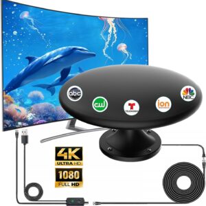 Antena TV RV exterior HD 200 millas, señal amplificada