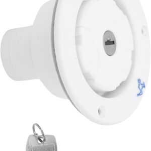 Tapa de cierre agua dulce para RV y autocaravana (blanco)