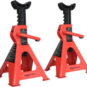 Amazon Basics Gatos estabilizadores 3 t, acero, negro/rojo (par)