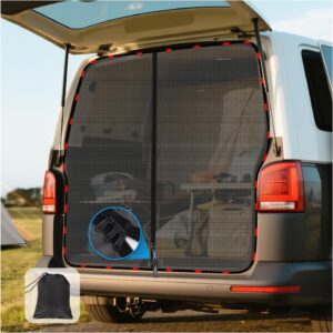 Mosquitera magnética para puerta trasera VW T5/T6 con cremallera