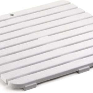 Tarima de Ducha Cuadrada Tatay 55x55 cm Blanco Efecto Madera