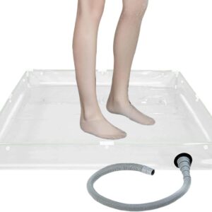 Base de ducha portátil plegable con desagüe rápido