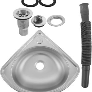 Fregadero triangular inoxidable para RV y cocina pequeña