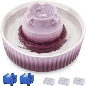 Fuente de agua cerámica Lawfery para gatos (morada)