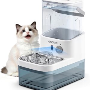 Fuente agua gatos sin filtro 4000mAh, acero inox, 25+ días