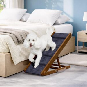 Rampa para perros ajustable, portátil y plegable