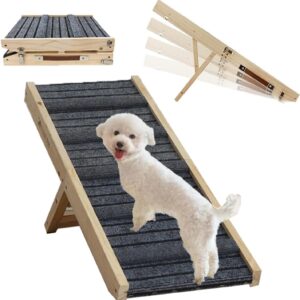 Rampa para perros pequeños plegable, 4 alturas ajustables