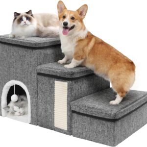 Escalera para mascotas Newthinking 3 niveles plegable