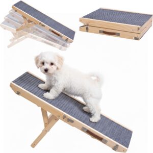 Rampa plegable para perros de madera Caossuixin