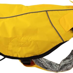 JEGGO Dry Dog - Chubasquero impermeable para perros, amarillo, 75 cm
