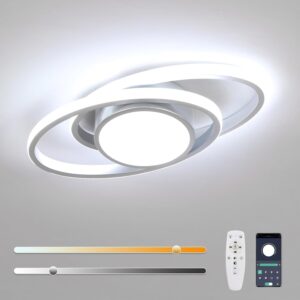 Lámpara techo LED regulable 39W 4387lm plateada 3000K-6500K