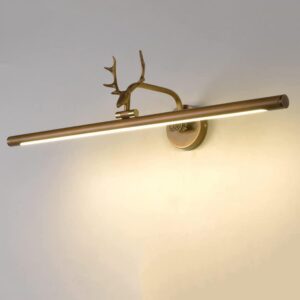 Lámpara de pared con espejo LED cobre vintage BONOOL