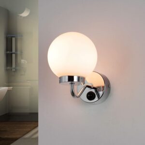 Aplique baño TOGO cromo IP44, E14 40W, 19 cm