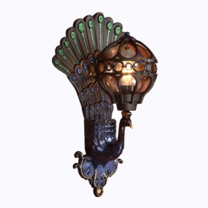 Lámpara LED Pavo Real Exterior Retro para Jardín
