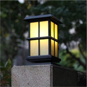 Lámpara Exterior Solar LED Bronce - Poste Americano