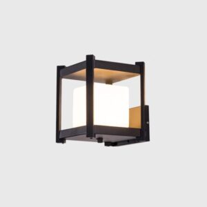 Minifarol cuadrado exterior IP54 aluminio, único y resistente al agua