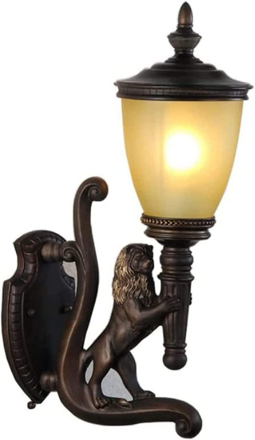 Lámpara exterior vintage resina E27 con acrílico