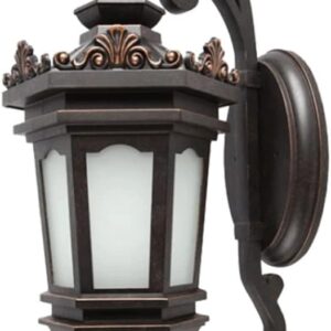 Lámpara LED exterior vintage IP65 aluminio y vidrio