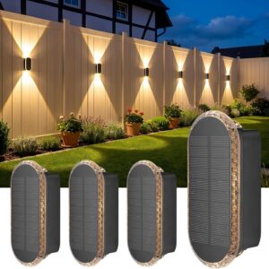 ELLASAY Aplique Solar Exterior 4 Pack - 3 Colores IP65