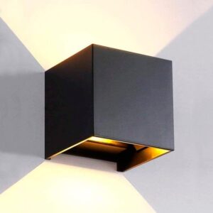 Aplique LED Cuadrado Negro 12W CCT Regulable IP54