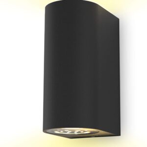 B.K.Licht Aplique LED 2x5W IP44 800lm 3000K Negro