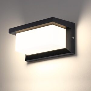 Lámpara LED exterior 18W impermeable IP66 negro