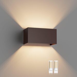 Klighten Aplique Pared Exterior Bronce 3000K IP54 G9 LED