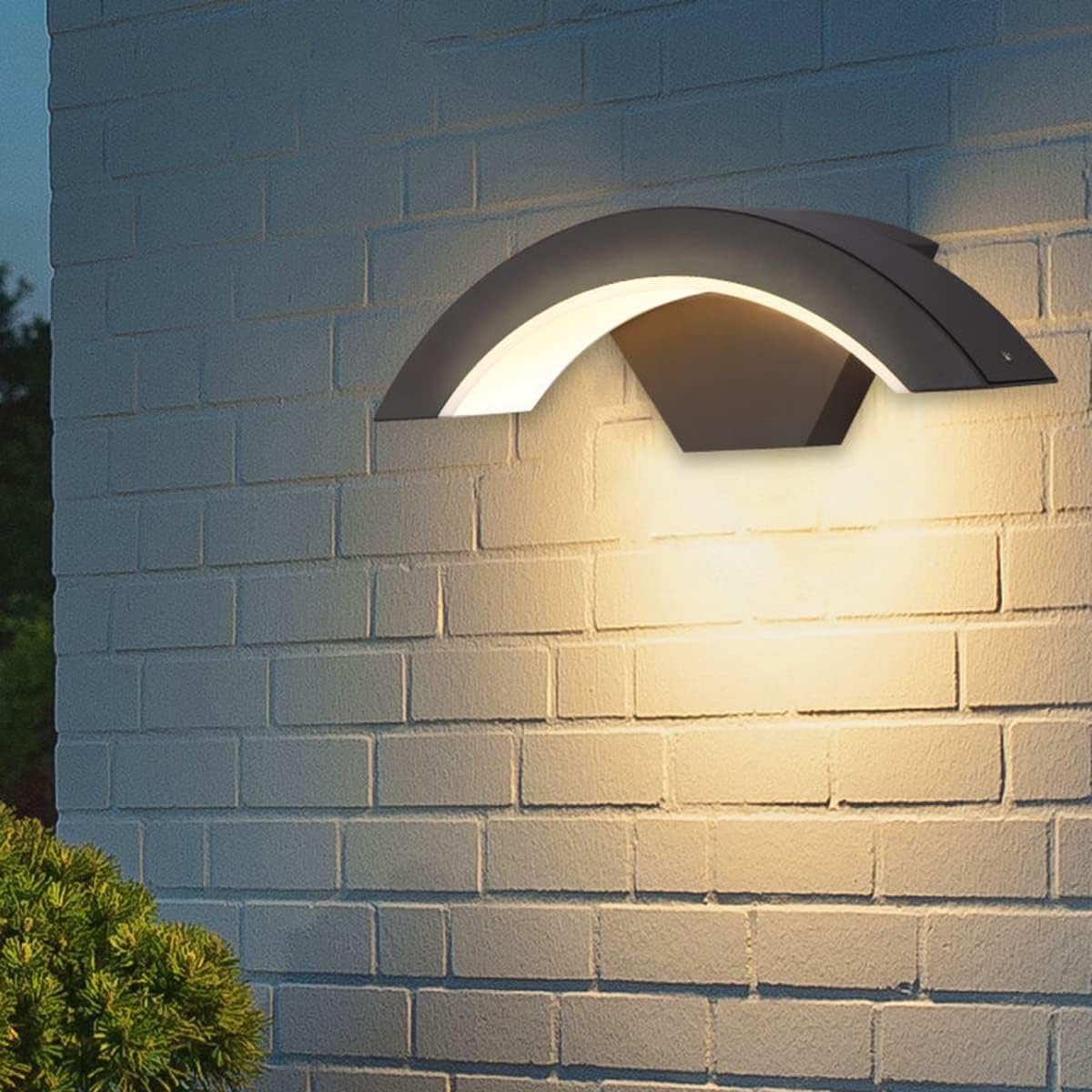 Lámpara LED pared 24W metal IP54 aluminio 3000K Aiskdan