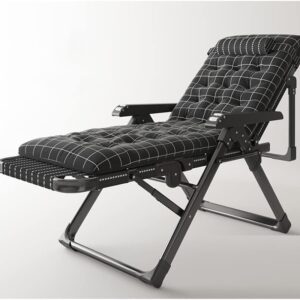 Tumbona plegable reclinable con reposabrazos y almohada