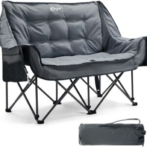 Sofá plegable Portal para camping, 2 plazas, acolchado premium