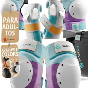 SKATEWIZ Protecciones Patines Adulto | Rodilleras y Coderas M/L