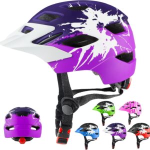 Casco bici infantil con luz y visera (50-56 cm)