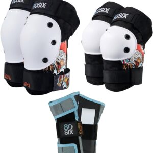 Juego 3 protecciones deportivas 80SIX negro