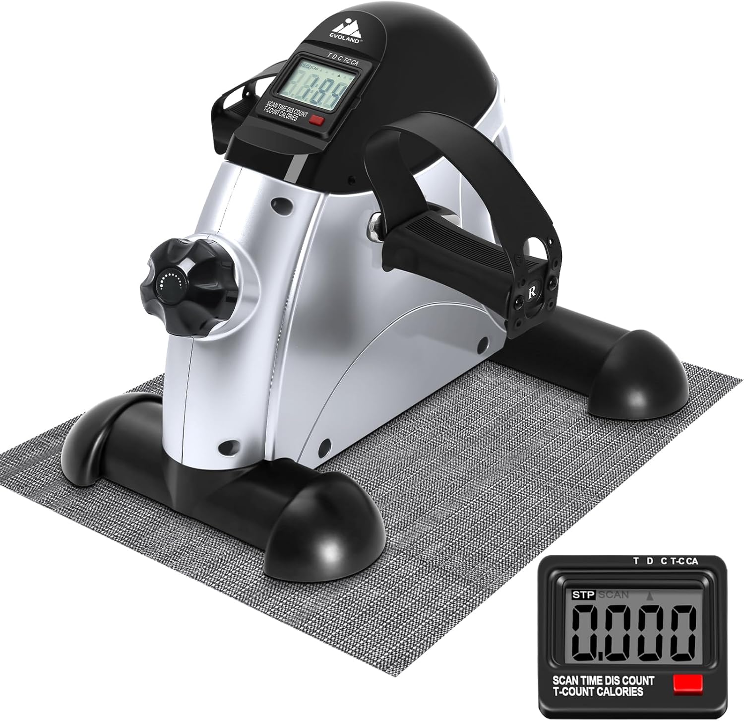 EVOLAND Mini Bicicleta Estática con Pantalla LCD