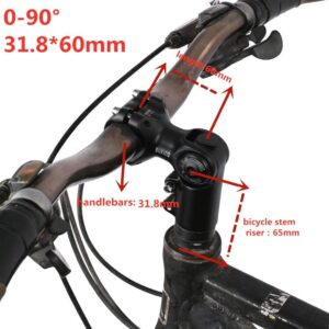 BESNIN Potencia Bici Ajustable ±90° 25,4/31,8mm
