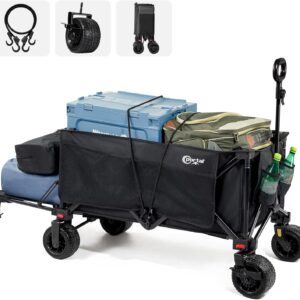 PORTAL Carro playa plegable con frenos, 300L todo terreno