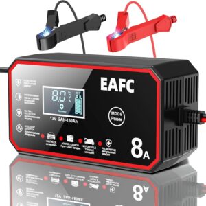 Cargador 12V 8A para baterías de coche, moto y más