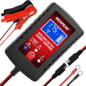 NEXPEAK Cargador inteligente 6V/12V 1,75A para coche