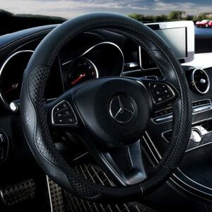 Funda de Cuero Negro para Volante SUV - Red Rain